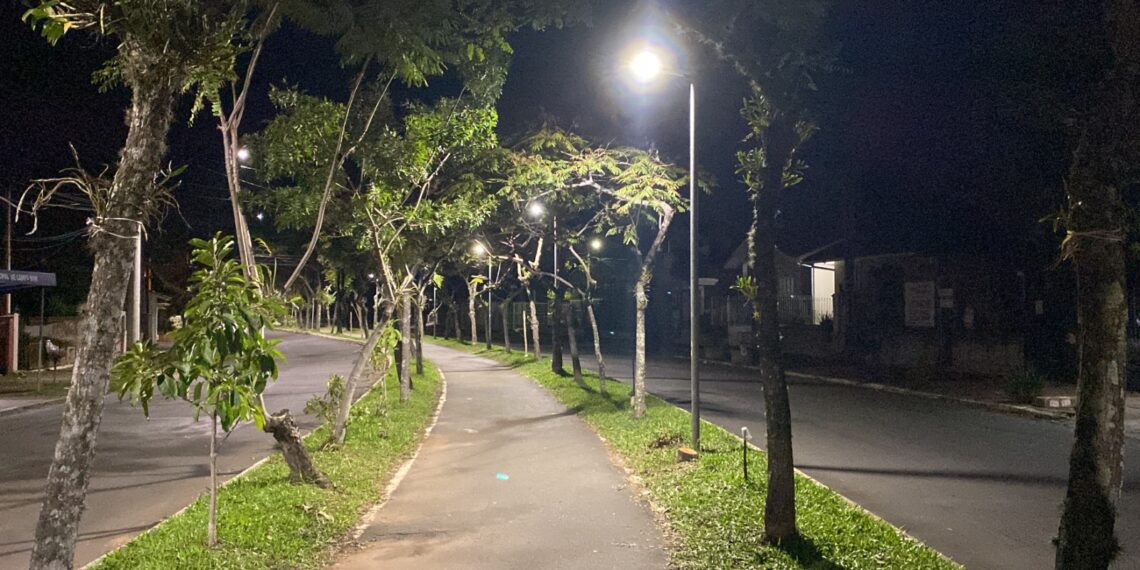 Campo Bom substitui iluminação da ciclovia por lâmpadas LED