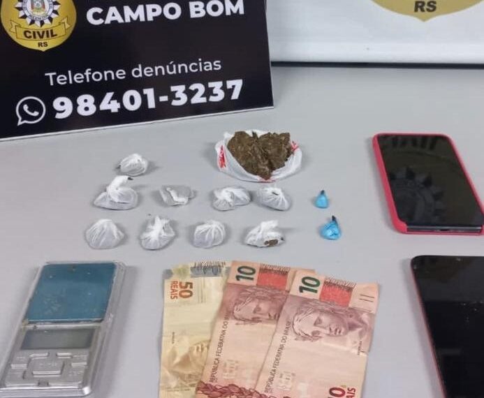 Polícia Civil prende dois acusados de tráfico de drogas em Campo Bom
