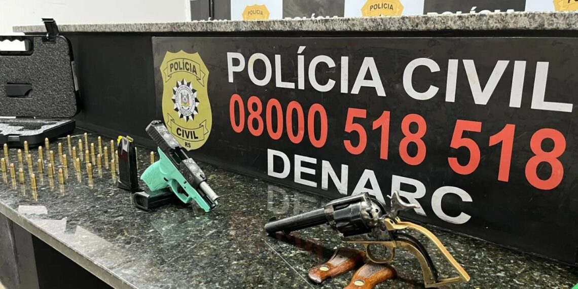 Polícia Civil apreende armas de facção criminosa em Sapiranga