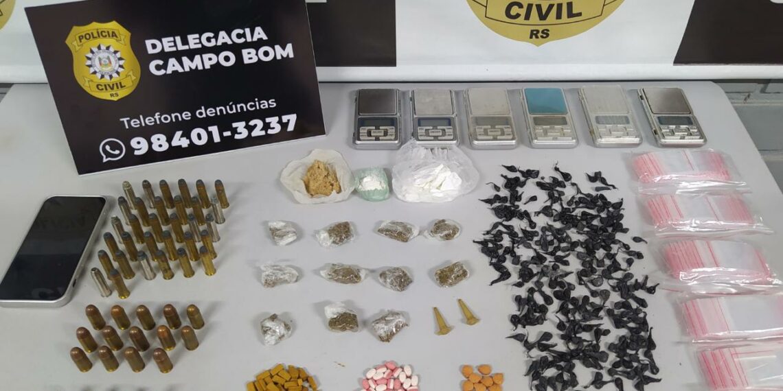 Homem é preso por tráfico e posse de diversas munições em Campo Bom