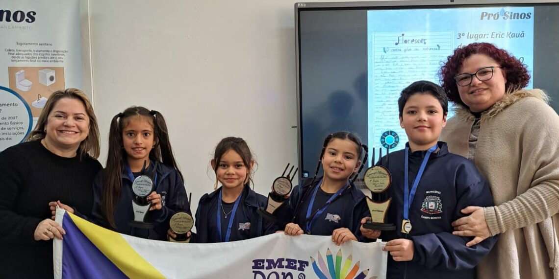 Alunos de Campo Bom premiados no concurso Encantos do Rio dos Sinos