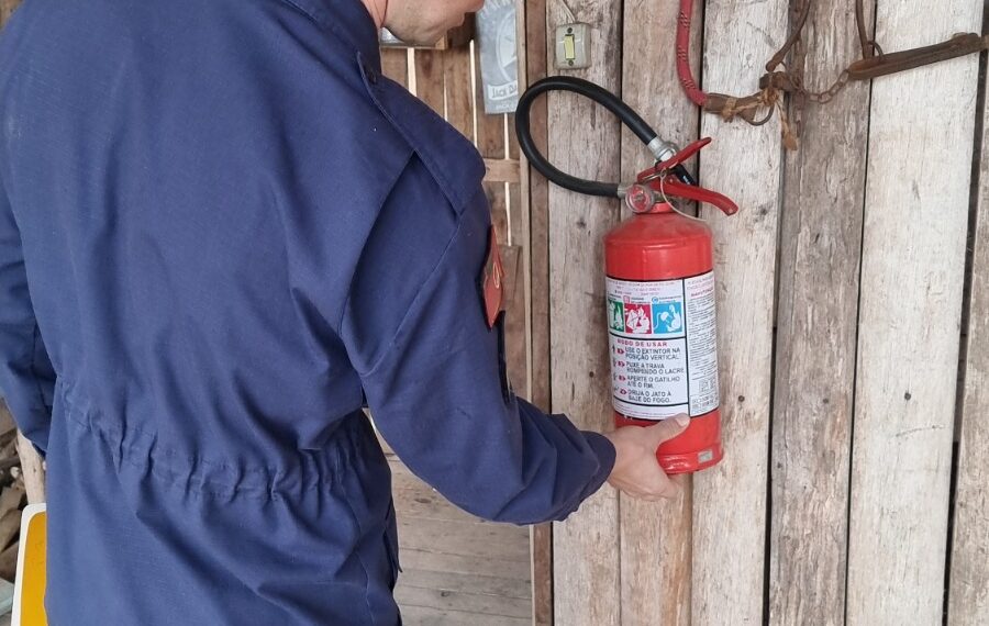 Acampamento Farroupilha de Sapiranga recebe vistoria do Corpo de Bombeiros