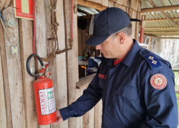 Acampamento Farroupilha de Sapiranga recebe vistoria do Corpo de Bombeiros