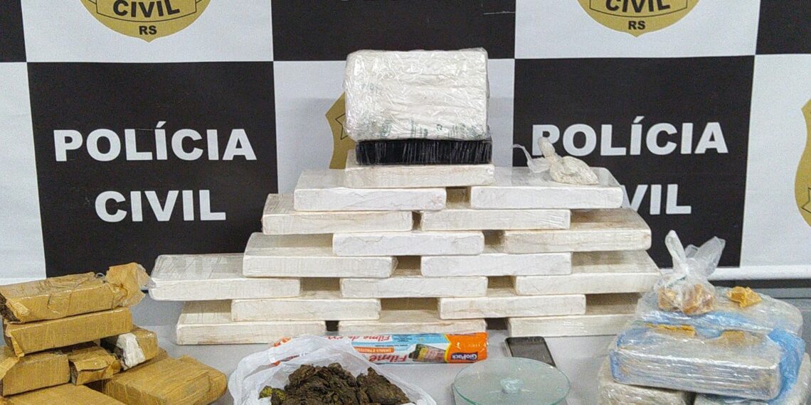 Polícia Civil apreende R$ 1 milhão em cocaína, crack e maconha em Campo Bom