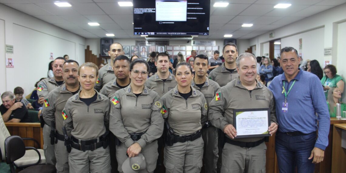 32º BPM recebe homenagem da Câmara de Vereadores em Sapiranga