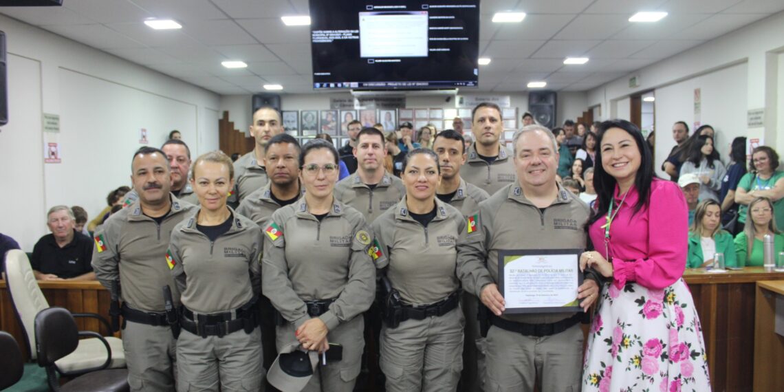 32º BPM recebe homenagem da Câmara de Vereadores em Sapiranga