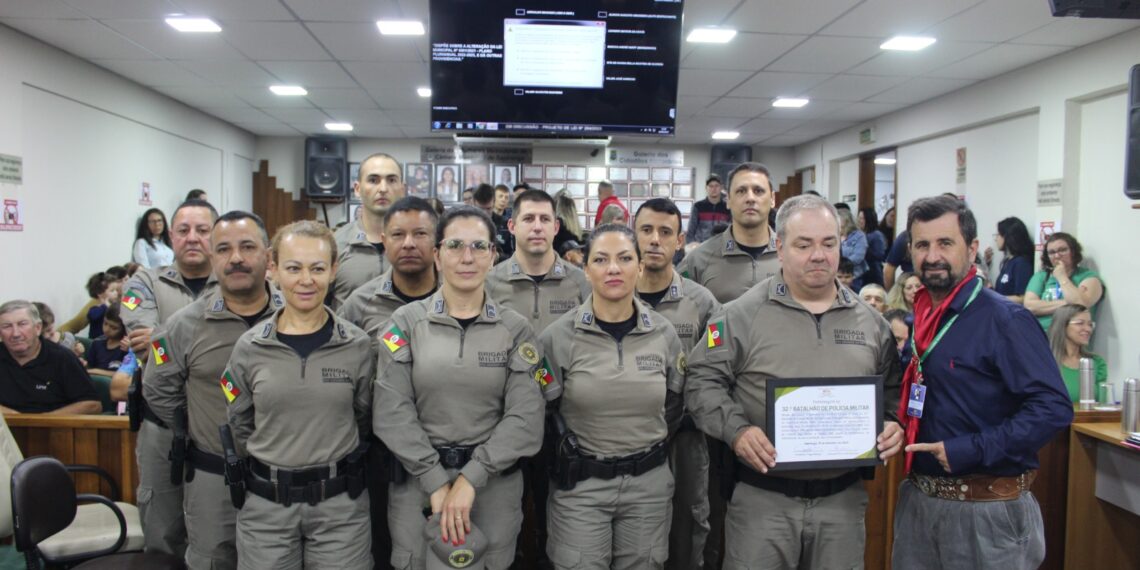 32º BPM recebe homenagem da Câmara de Vereadores em Sapiranga