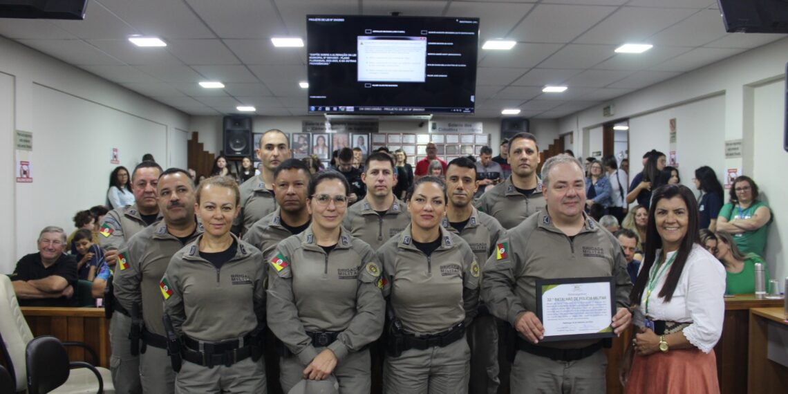 32º BPM recebe homenagem da Câmara de Vereadores em Sapiranga