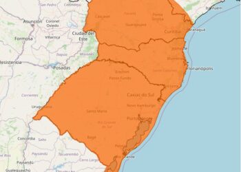 Inmet emite alerta laranja de tempestade para este final de semana