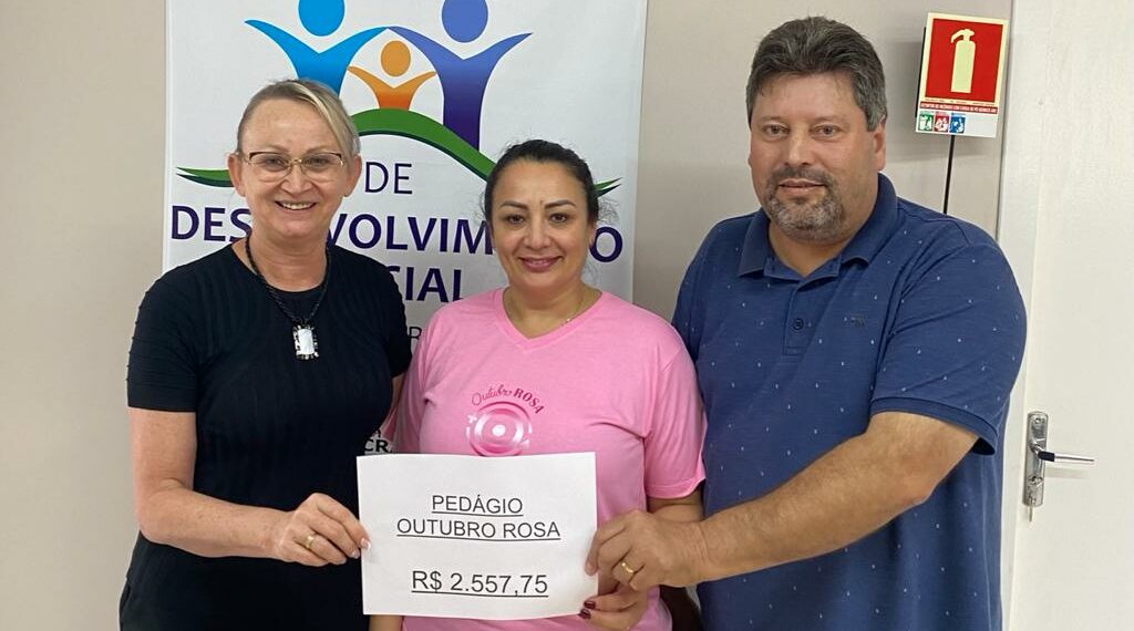Pedágio solidário em prol da Liga de Combate ao Câncer arrecadou mais de 2 mil reais em Nova Hartz