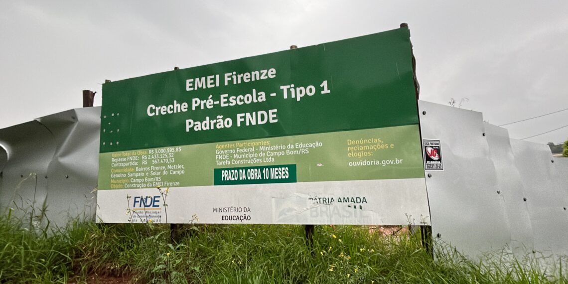 Campo Bom retoma obras na EMEI Firenze e contempla comunidade local