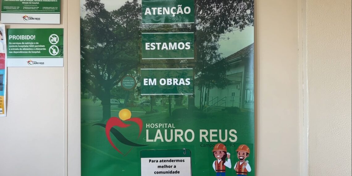 Reforma e ampliação do Hospital Lauro Reus seguem a todo vapor; obra será entregue à comunidade em 2024