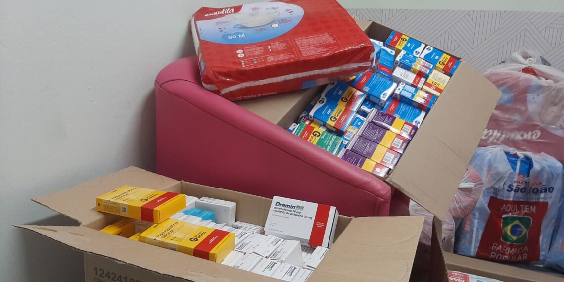 Mared Têxtil realiza doação de fraldas e medicamentos para a Liga Feminina de Sapiranga