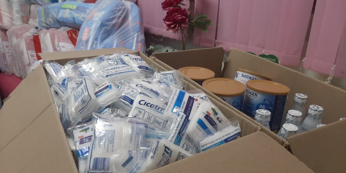 Mared Têxtil realiza doação de fraldas e medicamentos para a Liga Feminina de Sapiranga