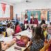 Contação da 6° Dezemberfest de histórias em escolas com a Corte em Nova Hartz