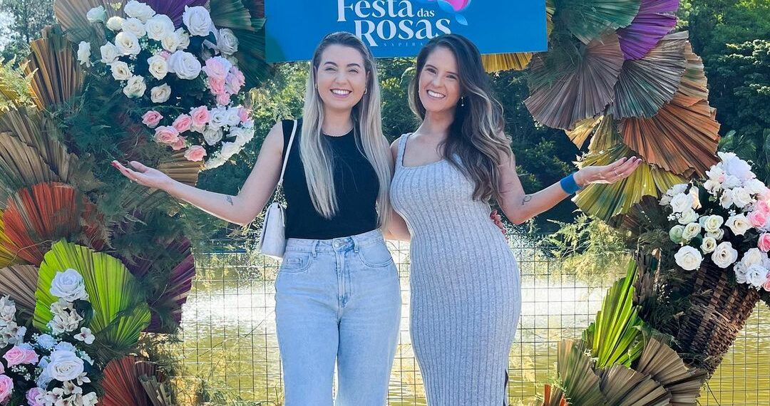 Ambientes instagramáveis para o público registrar a presença na 38ª Festa das Rosas
