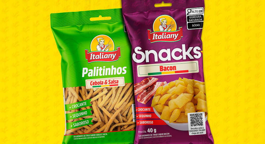 Snacks e palitinhos são os mais novos produtos oferecidos pela Italiany