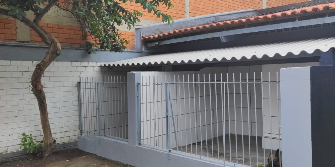 Canil da delegacia de Polícia Civil de Campo Bom recebe reforma
