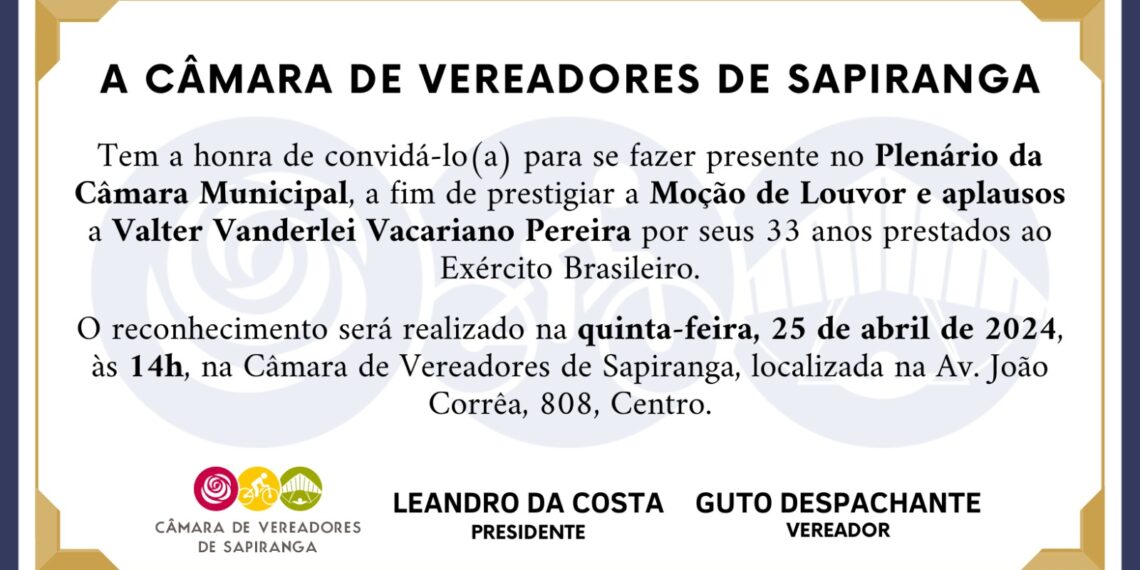 Sapiranguense é homenageado pelos 33 anos dedicados ao Exército Brasileiro