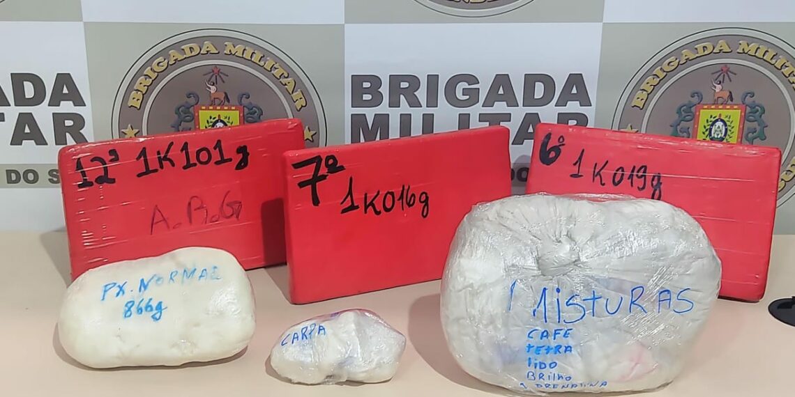 Ação da Brigada Militar descobre mais de R$ 1,5 milhão em cocaína em Sapiranga