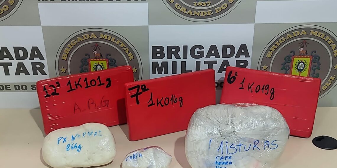 Ação da Brigada Militar descobre mais de R$ 1,5 milhão em cocaína em Sapiranga