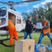 Sapiranga recebe doações vindas de helicóptero