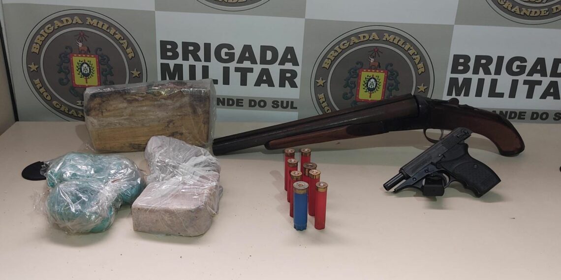 Brigada Militar prende homem com armas e drogas em Sapiranga