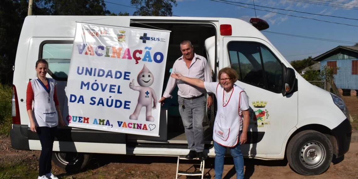 Vila Alves recebe Unidade Móvel de Saúde para Vacinação contra a gripe em Nova Hartz