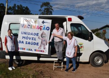 Vila Alves recebe Unidade Móvel de Saúde para Vacinação contra a gripe em Nova Hartz