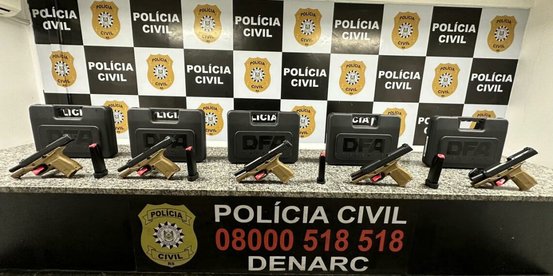 Cinco armas são apreendidas pela Polícia Civil em Campo Bom