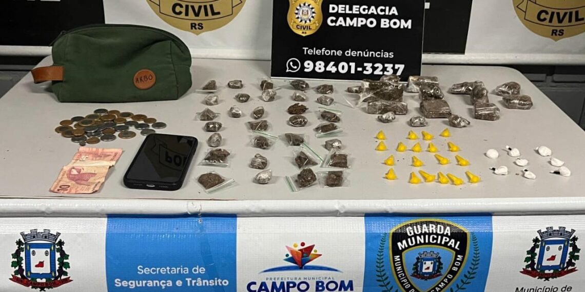Adolescente é apreendido com drogas durante operação em Campo Bom
