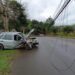 Colisão de veículo em poste causa queda de fios de alta tensão em Nova Hartz