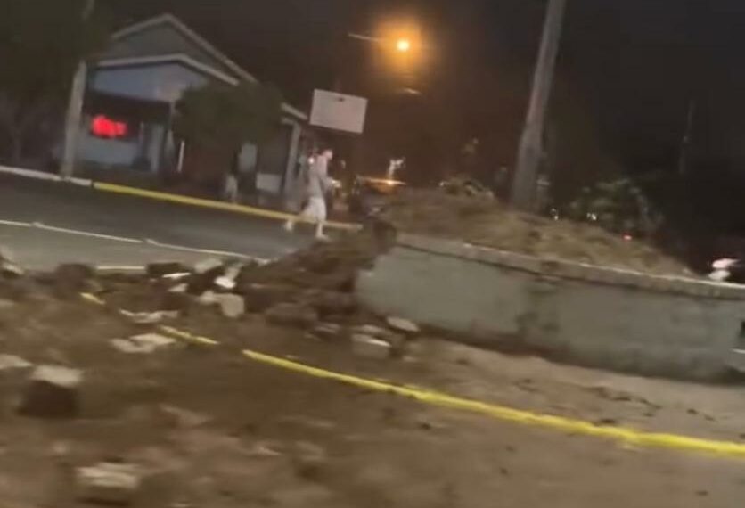 Carro destrói parte de rótula após acidente de trânsito em Sapiranga