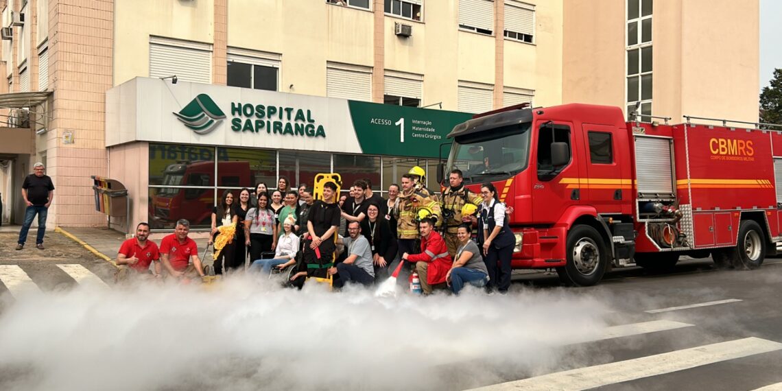 Hospital Sapiranga e Corpo de Bombeiros Militar realizam simulado durante a manhã de terça-feira