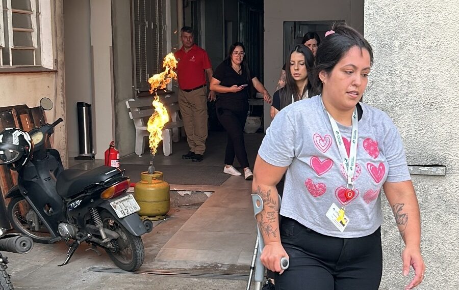 Hospital Sapiranga e Corpo de Bombeiros Militar realizam simulado durante a manhã de terça-feira