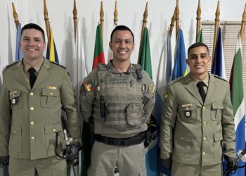 Novos capitães se apresentam ao comando no 32º Batalhão de Polícia Militar