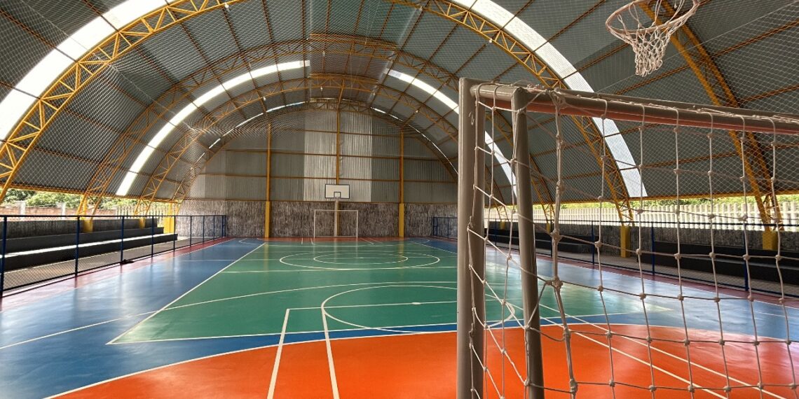 Quadra coberta da Emef Floresta, em Sapiranga, está pronta para ser entregue à comunidade escolar
