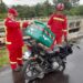 Motociclista perde controle e quase cai de ponte na RS-239, em Nova Hartz
