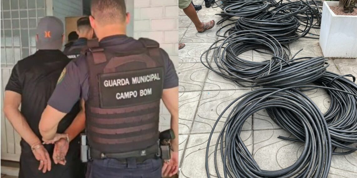 Dupla é presa pela Guarda Municipal de Campo Bom por furto de fios