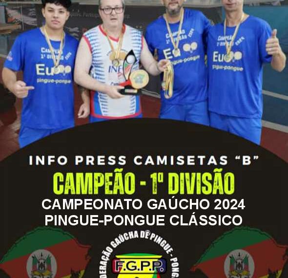 Equipe sapiranguense é Campeã Estadual de Pingue-Pongue em 2024