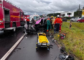 Acidente de trânsito envolvendo três veículos deixa uma vítima fatal na RS-239