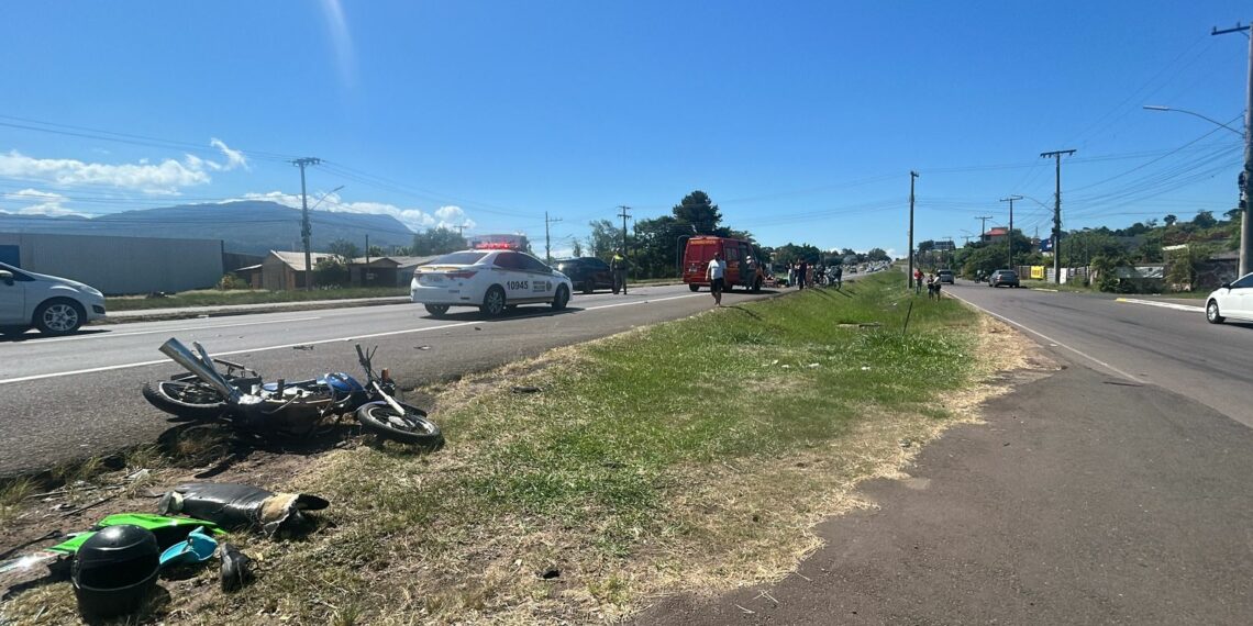 Grave acidente entre motocicletas deixa dois feridos na RS-239