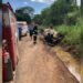 Bombeiros Voluntários de Nova Hartz atendem capotamento na divisa com Parobé