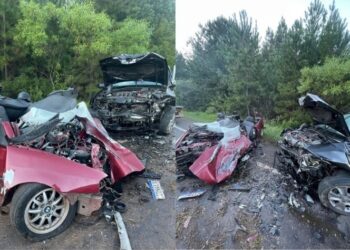 Colisão frontal entre dois veículos é registrada na RS-239, em Campo Bom
