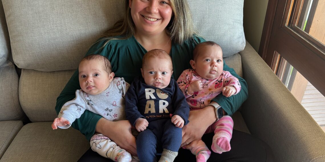 Mãe de trigêmeos: amor multiplicado e sem igual