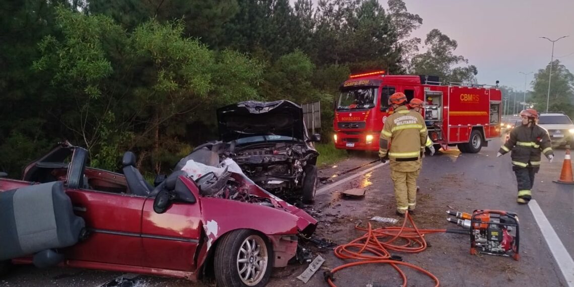 Vítima de grave acidente na RS-239 é transferida para o HPS de Canoas