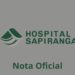 Nota Oficial: Hospital Sapiranga