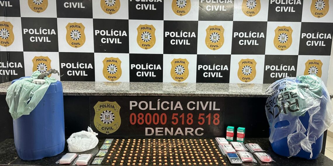 Denarc apreende insumos para a fabricação de droga conhecida como “sucesso”, em Campo Bom