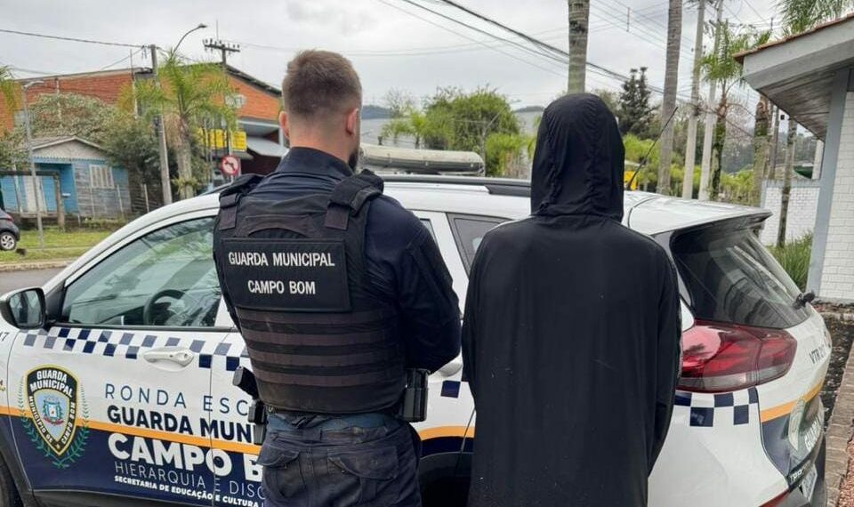 Foragido é preso após tentar fugir da Guarda Municipal de Campo Bom