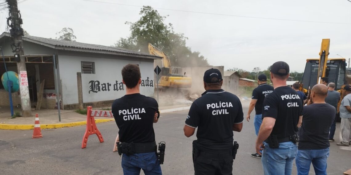 Fim do Bar da Morada: conhecido ponto de  tráfico de drogas é demolido em Sapiranga